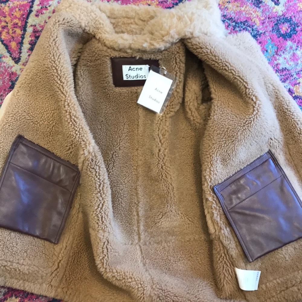 ACNE STUDIOS Lorin Hooded Leather Shearling Coat - Picture 14 of 16